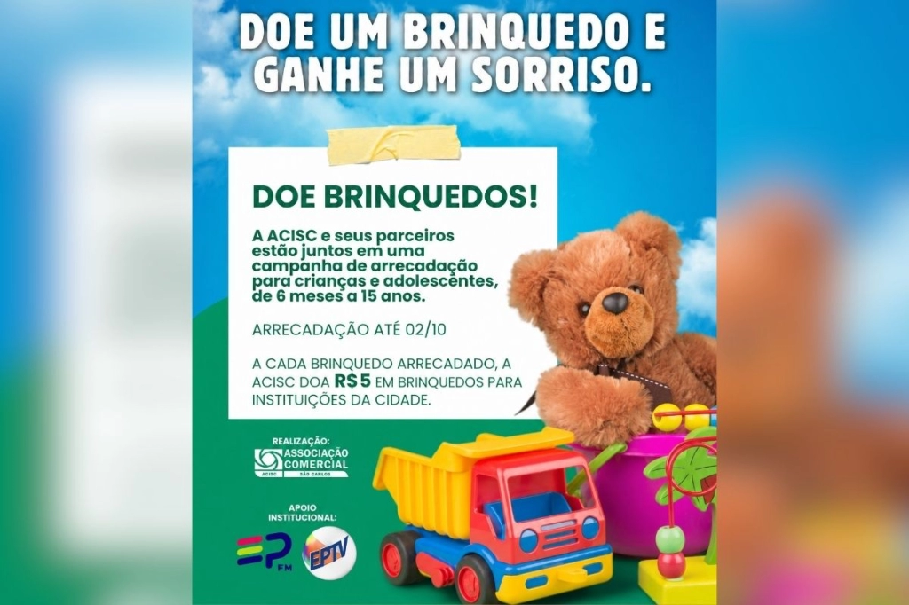 PONTOS DE COLETA: Doe um Brinquedo e Ganhe um Sorriso