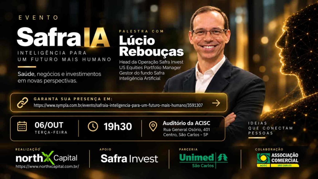 SafraIA debate inteligência artificial, saúde, negócios e investimentos em evento na ACISC, em São Carlos