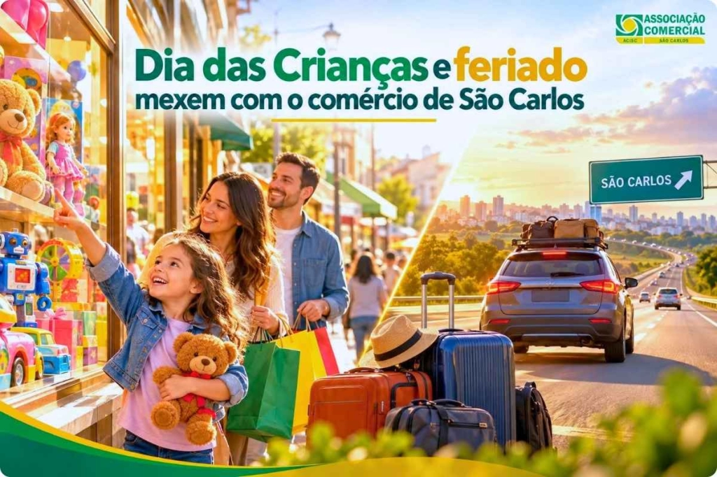 Dia das Crianças e feriado mexem com o comércio de São Carlos