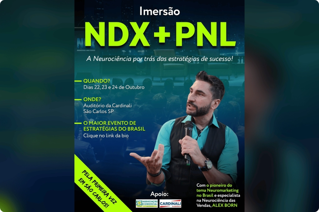 Imersão NDX + PNL reúne neurociência, vendas, marketing e inteligência artificial em São Carlos