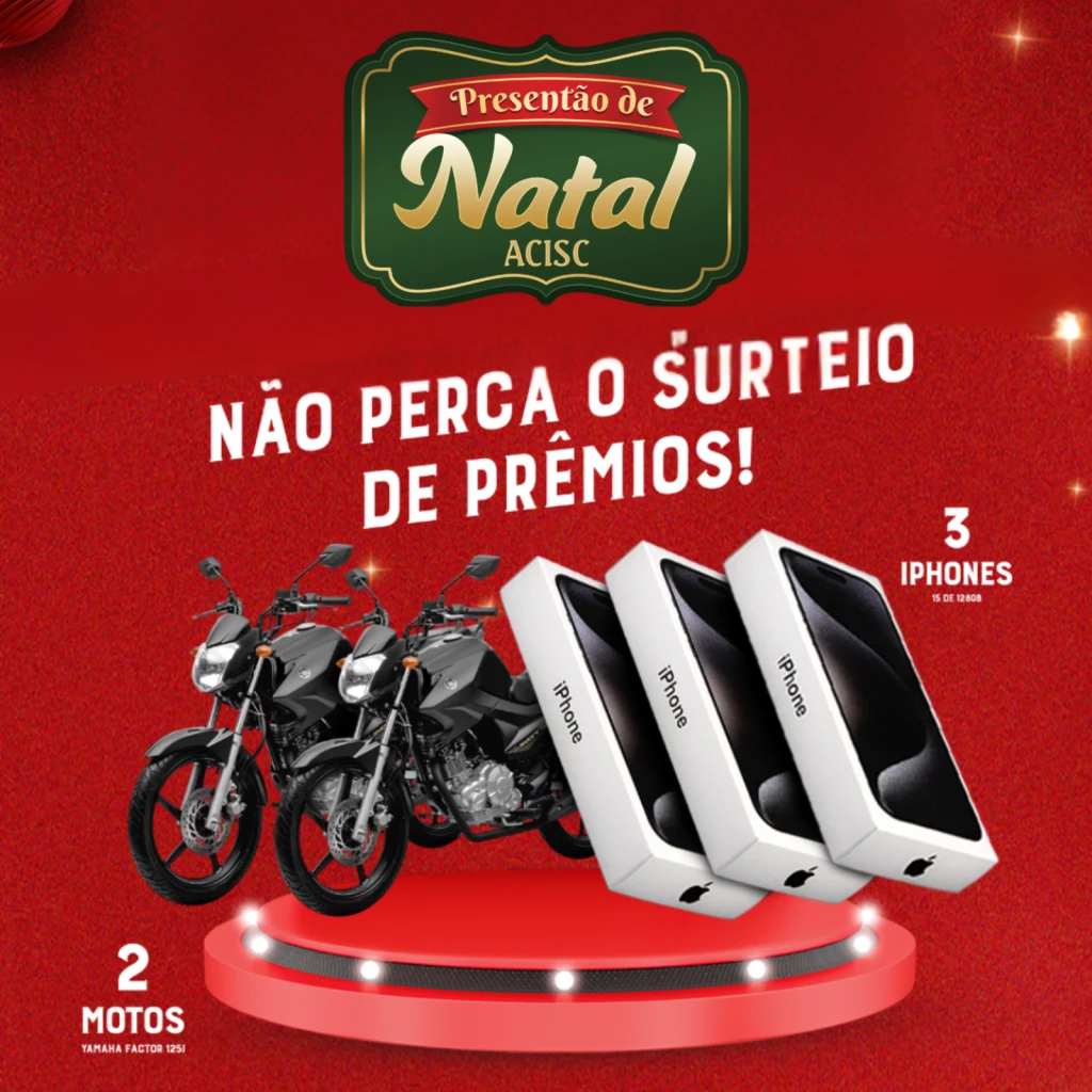 Campanha de Natal da ACISC termina hoje (27/12) 