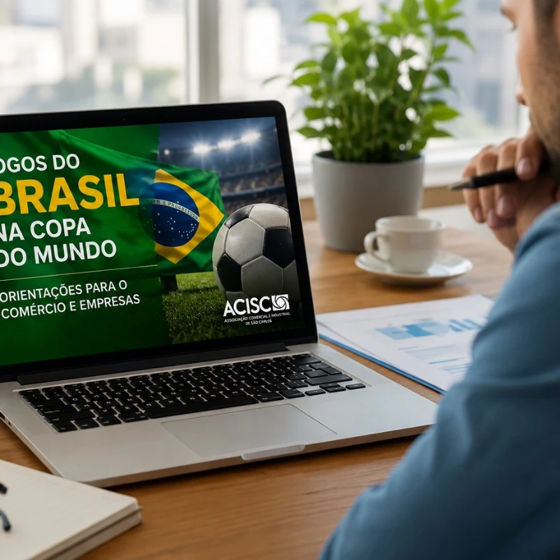 ACISC orienta comércio sobre jornada de trabalho nos jogos do Brasil na Copa do Mundo